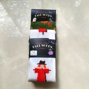 Ladies 2 Pair Fall Socks